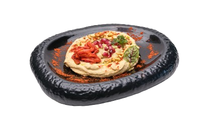 HUMUS ȘI VINETE TRADIȚIONALE CU ARDEI COPȚI - 150/150 g