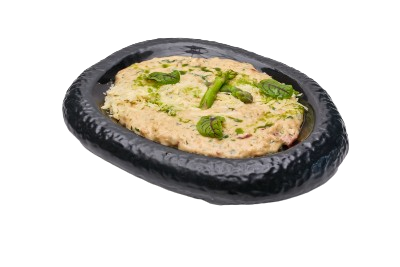 RISOTTO CU SALAM COPPA, SPARANGHEL SI CASCAVAL AFUMAT - 350 g